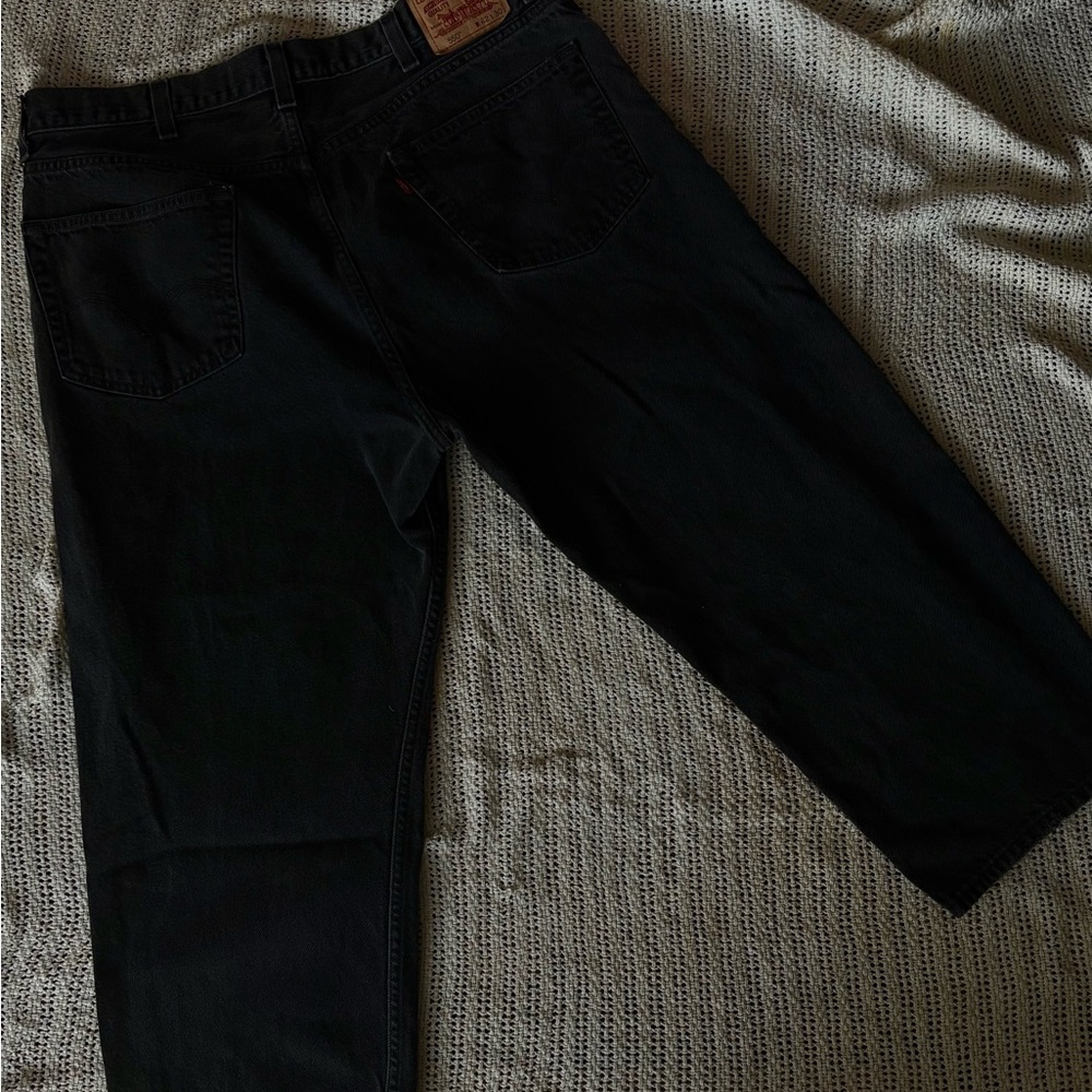 Levi's 550 Men's Relaxed Fit Black Jeans - Picture 2 of 8